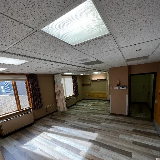 Luxury vinyl plank in office 